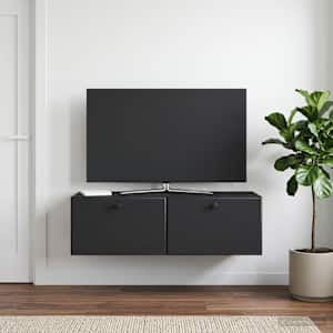 Nástěnná TV skříň 98 x 41 x 30 cm Černá Kompozitní dřevo - obrázek 4