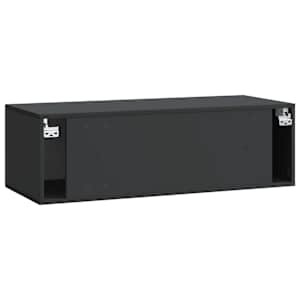 Nástěnná TV skříň 98 x 41 x 30 cm Černá Kompozitní dřevo - obrázek 8
