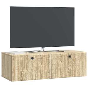 Nástěnná TV skříň 98 x 41 x 30 cm Dub sonoma Kompozitní dřevo - obrázek 2