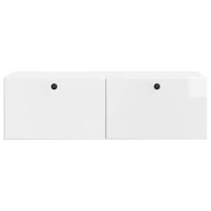 Nástěnná TV skříň 98 x 41 x 30 cm Bílá s vysokým leskem - obrázek 6