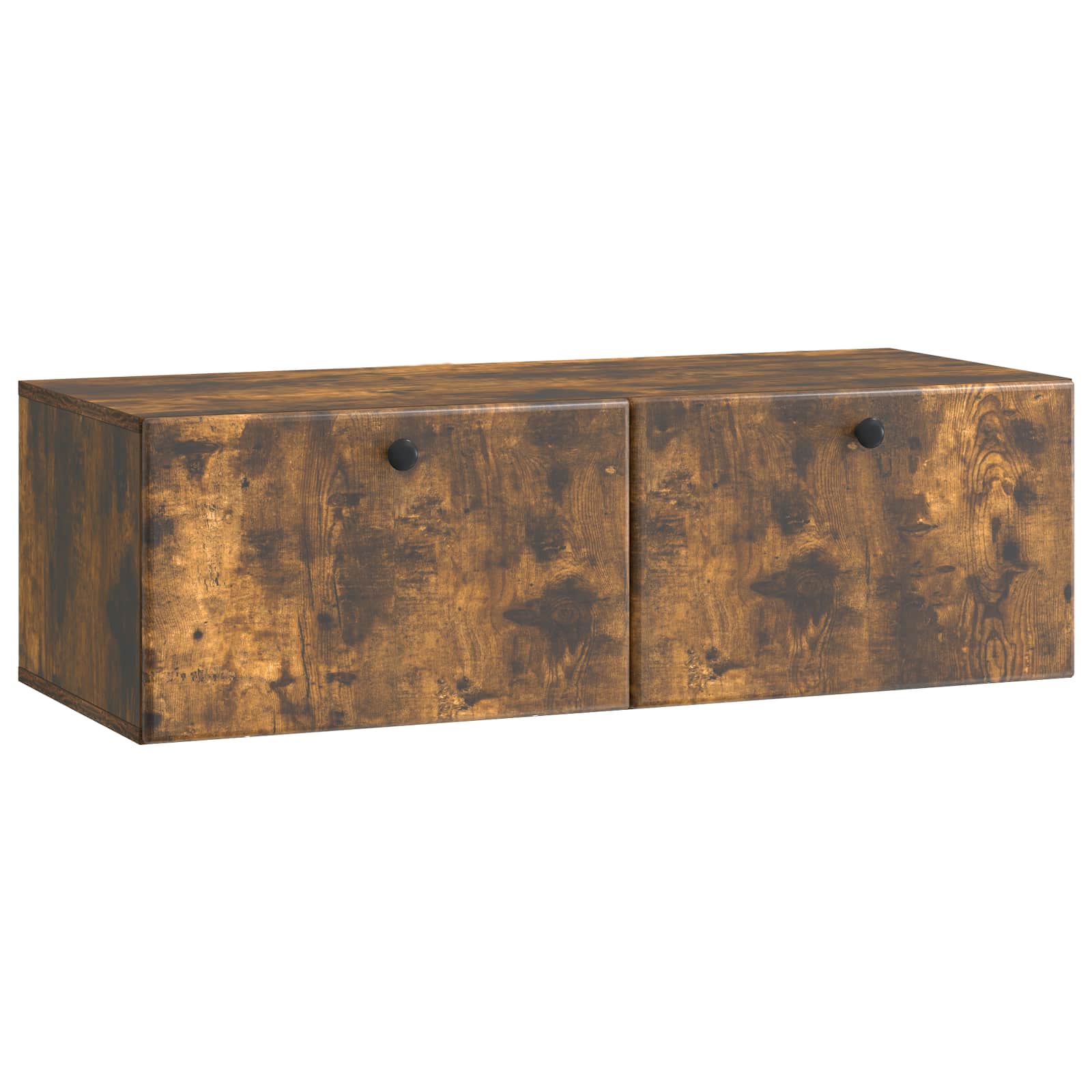 vidaXL Oglindă TV montată pe perete Stejar fumuriu 98 x 41 x 30 cm