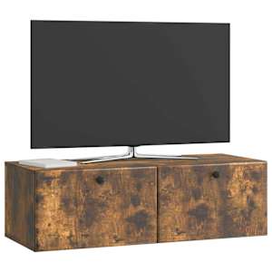 Nástěnná TV skříň 98 x 41 x 30 cm Kouřový dub Kompozitní dřevo - obrázek 2