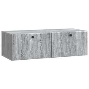 Nástěnná TV skříň 98 x 41 x 30 cm Šedý Sonoma Kompozitní dřevo - obrázek 2