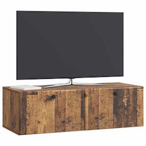 Nástěnná TV skříň 98 x 41 x 30 cm Staré dřevo Kompozitní dřevo - obrázek 2