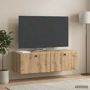 Nástěnná TV skříň 98 x 41 x 30 cm Dub artisan Kompozitní dřevo - obrázek 4