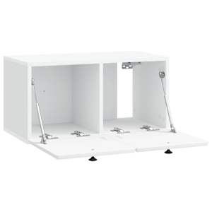 Nástěnná TV skříň 59,5 x 31 x 30 cm Bílá Kompozitní dřevo - obrázek 5