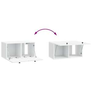 Nástěnná TV skříň 59,5 x 31 x 30 cm Bílá Kompozitní dřevo - obrázek 10