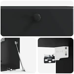 Nástěnná TV skříň 59,5 x 31 x 30 cm Černá Kompozitní dřevo - obrázek 9