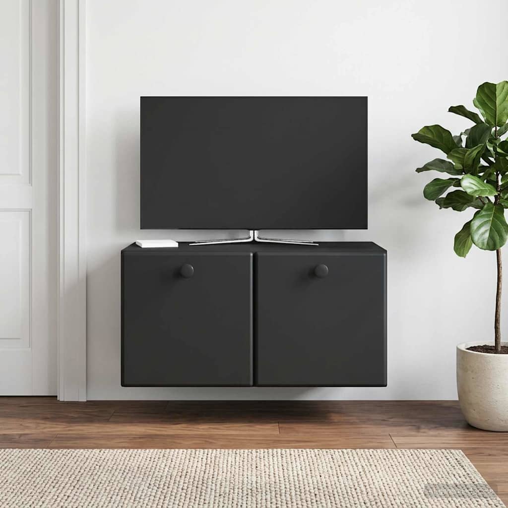 vidaXL Væghængt TV-skab 59,5 x 31 x 30 cm Sort Konstrueret træ