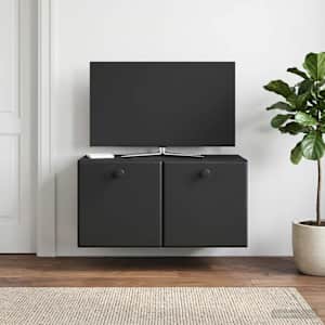 Nástěnná TV skříň 59,5 x 31 x 30 cm Černá Kompozitní dřevo - obrázek 1