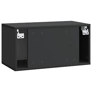 Nástěnná TV skříň 59,5 x 31 x 30 cm Černá Kompozitní dřevo - obrázek 8