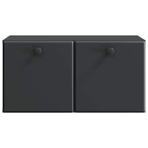 Nástěnná TV skříň 59,5 x 31 x 30 cm Černá Kompozitní dřevo - obrázek 6