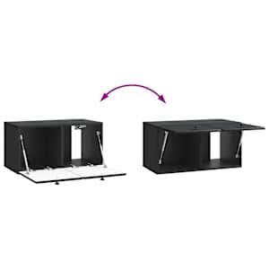 Nástěnná TV skříň 59,5 x 31 x 30 cm Černá Kompozitní dřevo - obrázek 10