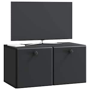 Nástěnná TV skříň 59,5 x 31 x 30 cm Černá Kompozitní dřevo - obrázek 3