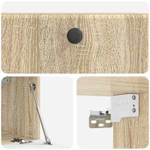 Nástěnná TV skříň 59,5 x 31 x 30 cm Dub sonoma Kompozitní dřevo - obrázek 9