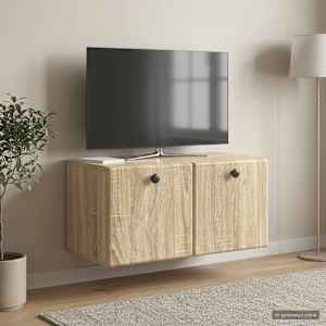 Nástěnná TV skříň 59,5 x 31 x 30 cm Dub sonoma Kompozitní dřevo - obrázek 1