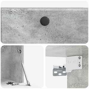 Nástěnná TV skříň 59,5 x 31 x 30 cm Betonově šedá - obrázek 9