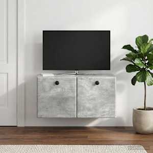 Nástěnná TV skříň 59,5 x 31 x 30 cm Betonově šedá - obrázek 4