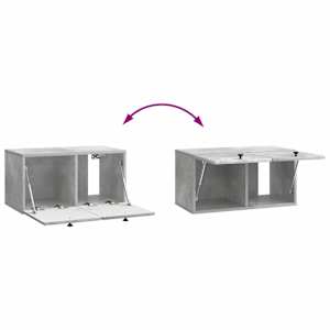 Nástěnná TV skříň 59,5 x 31 x 30 cm Betonově šedá - obrázek 10