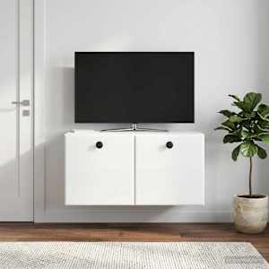 Nástěnná TV skříň 59,5 x 31 x 30 cm Bílá s vysokým leskem - obrázek 4