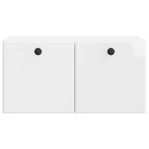 Nástěnná TV skříň 59,5 x 31 x 30 cm Bílá s vysokým leskem - obrázek 6