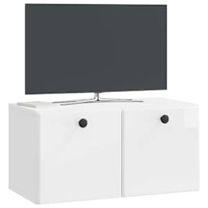 Nástěnná TV skříň 59,5 x 31 x 30 cm Bílá s vysokým leskem - obrázek 3