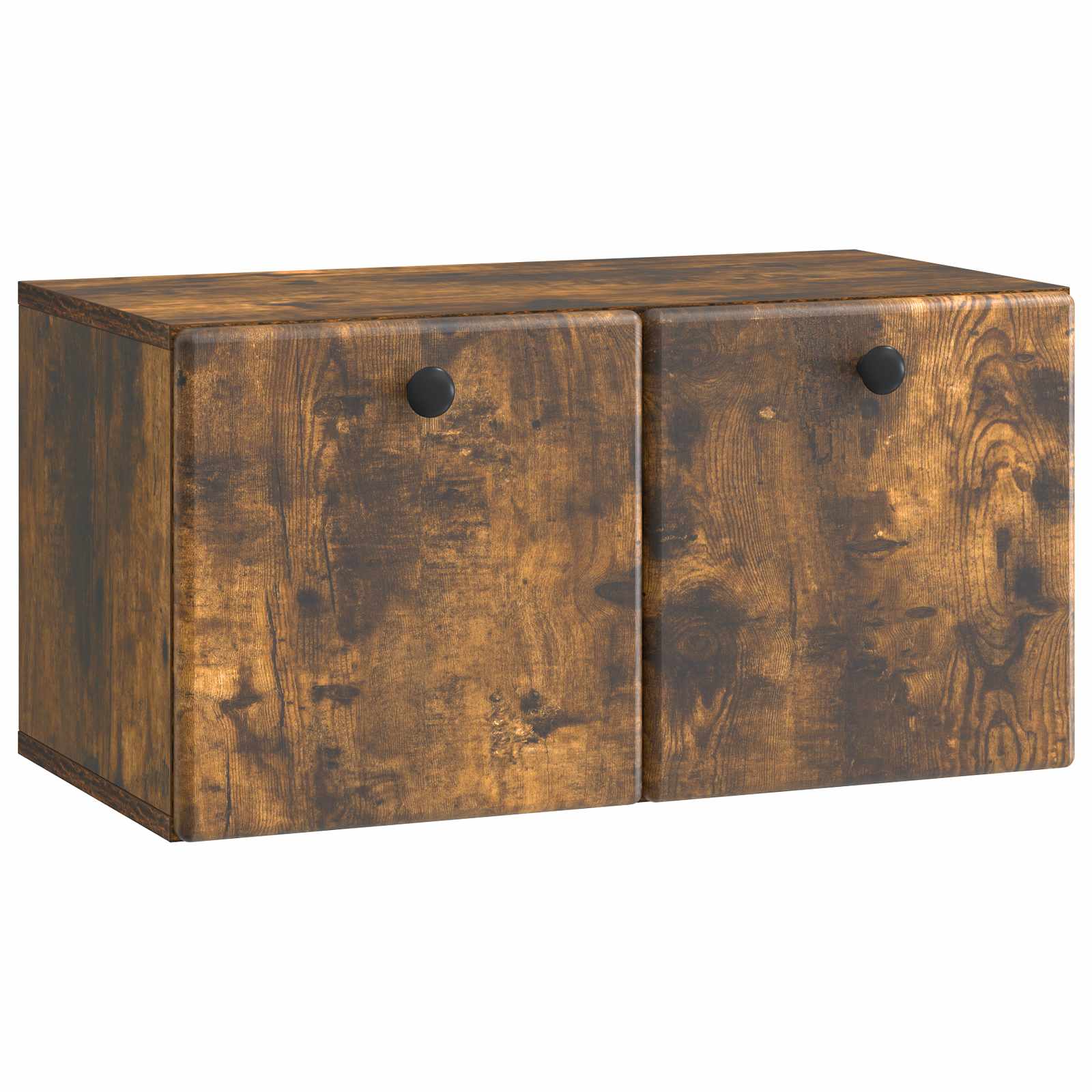 vidaXL Oglindă TV montată pe perete Stejar fumuriu 59,5 x 31 x 30 cm