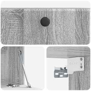 Nástěnná TV skříň 59,5 x 31 x 30 cm Šedý Sonoma - obrázek 9