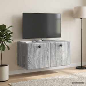 Nástěnná TV skříň 59,5 x 31 x 30 cm Šedý Sonoma - obrázek 1