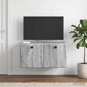 Nástěnná TV skříň 59,5 x 31 x 30 cm Šedý Sonoma - obrázek 4