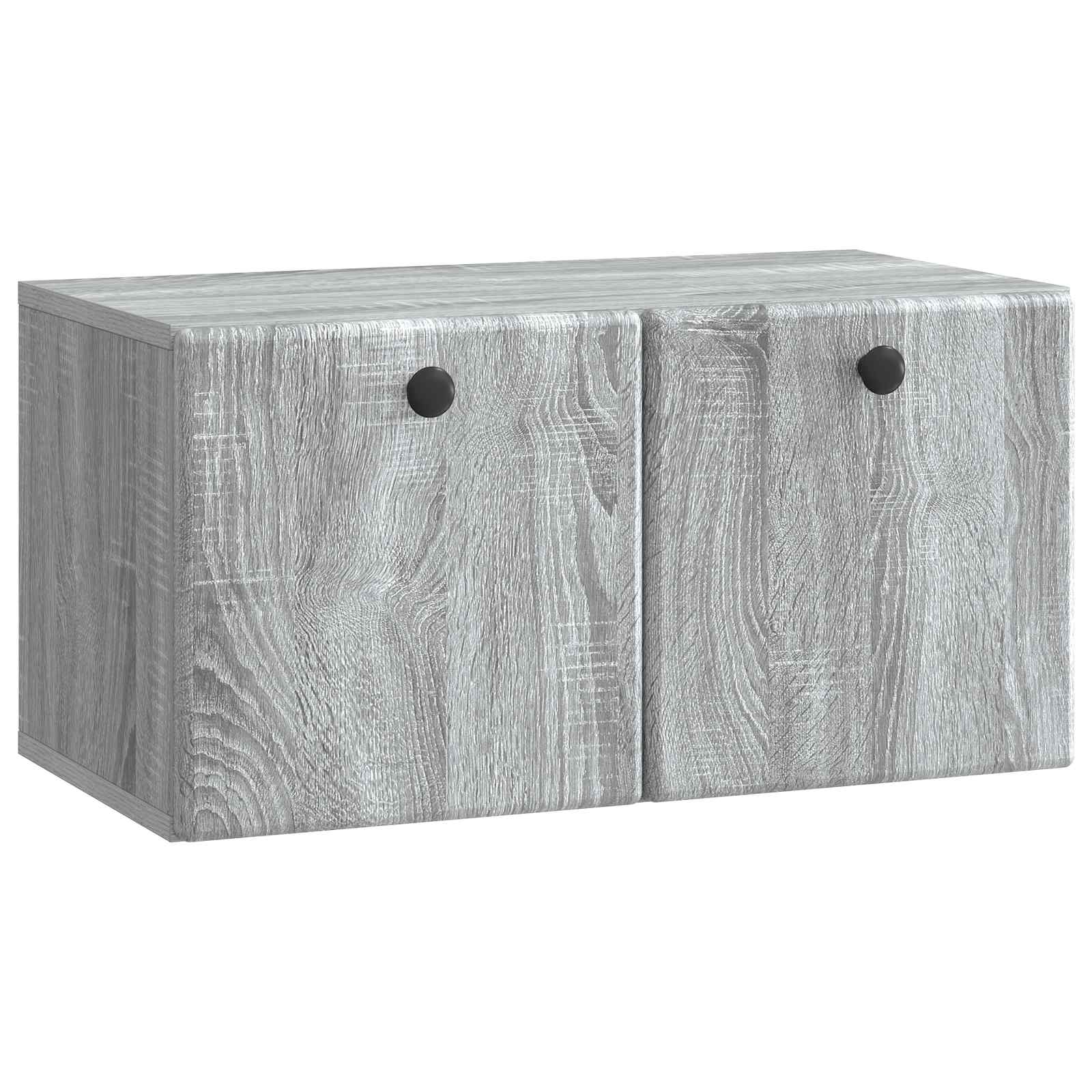 vidaXL Oglindă TV montată pe perete Sonoma gri 59,5 x 31 x 30 cm