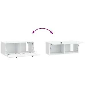 Nástěnná TV skříň 78,5 x 31 x 30 cm Bílá Kompozitní dřevo - obrázek 10