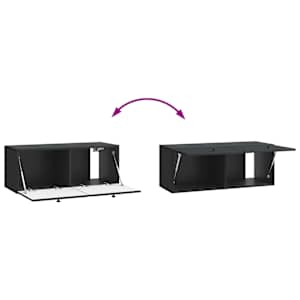 Nástěnná TV skříň 78,5 x 31 x 30 cm Černá Kompozitní dřevo - obrázek 10