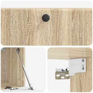 Nástěnná TV skříň 78,5 x 31 x 30 cm Dub sonoma Kompozitní dřevo - obrázek 9