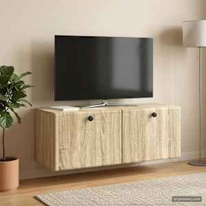 Nástěnná TV skříň 78,5 x 31 x 30 cm Dub sonoma Kompozitní dřevo - obrázek 4