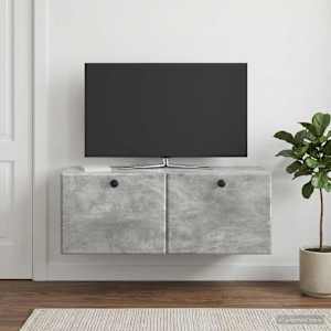 Nástěnná TV skříň 78,5 x 31 x 30 cm Betonově šedá - obrázek 4