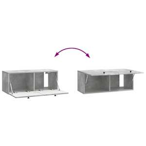 Nástěnná TV skříň 78,5 x 31 x 30 cm Betonově šedá - obrázek 10