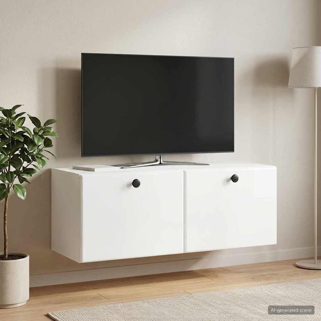 Seinälle asennettava TV-kaappi 78,5 x 31 x 30 cm