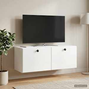 Nástěnná TV skříň 78,5 x 31 x 30 cm Bílá s vysokým leskem - obrázek 1