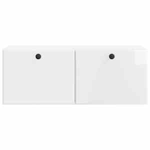 Nástěnná TV skříň 78,5 x 31 x 30 cm Bílá s vysokým leskem - obrázek 6