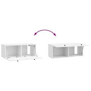 Nástěnná TV skříň 78,5 x 31 x 30 cm Bílá s vysokým leskem - obrázek 10