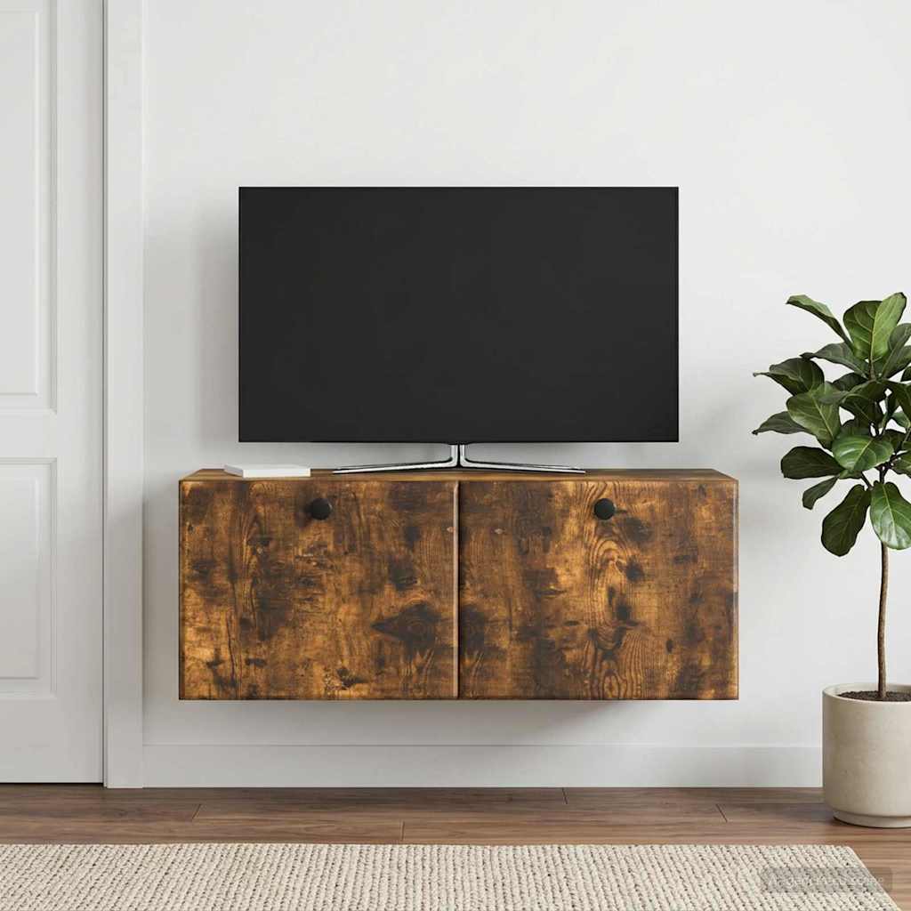 Seinälle asennettava TV-kaappi 78,5 x 31 x 30 cm Savutammi