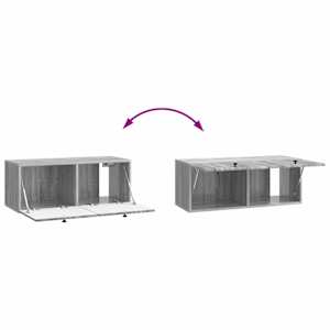 Nástěnná TV skříň 78,5 x 31 x 30 cm Šedý Sonoma - obrázek 10