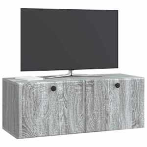 Nástěnná TV skříň 78,5 x 31 x 30 cm Šedý Sonoma - obrázek 3