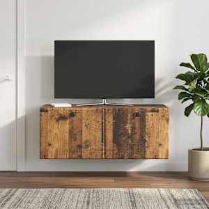 Nástěnná TV skříň 78,5 x 31 x 30 cm Staré dřevo - obrázek 4