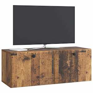 Nástěnná TV skříň 78,5 x 31 x 30 cm Staré dřevo - obrázek 3