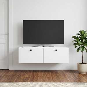 Nástěnná TV skříň 98 x 31 x 30 cm Bílá Kompozitní dřevo - obrázek 4