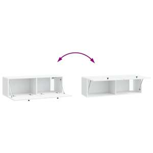 Nástěnná TV skříň 98 x 31 x 30 cm Bílá Kompozitní dřevo - obrázek 10