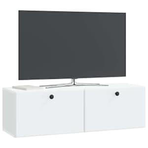 Nástěnná TV skříň 98 x 31 x 30 cm Bílá Kompozitní dřevo - obrázek 3