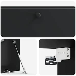 Nástěnná TV skříň 98 x 31 x 30 cm Černá Kompozitní dřevo - obrázek 9